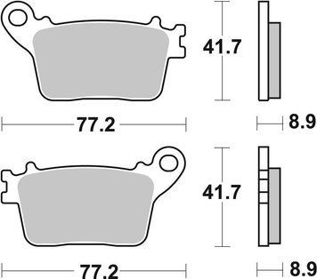 Тормозные колодки SBS Performance Rear Brake Pads, Sinter