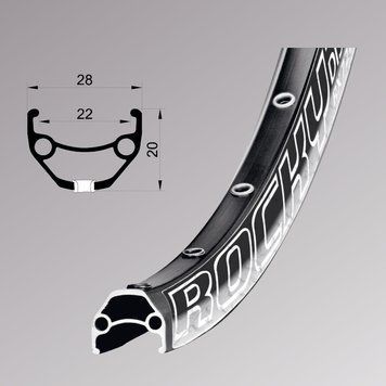 Обід Remerx ROCKY 22 RX 3022, 26'', 559x22, 32 отв., AV, пістонований, чорний анодований, E-Bike