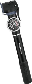 Мінінасос Green Cycle GPM-063 телескопічний алюмінієвий з манометром, Presta+Schrader, 80 psi