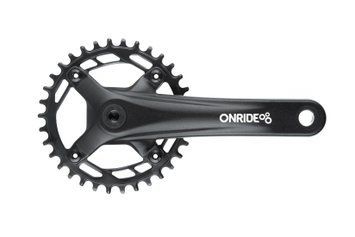 Комплект шатунів ONRIDE Solo 1110, під квадрат, 170 мм, 34T, BCD 104 мм, на 11/10/9 шв., чорний