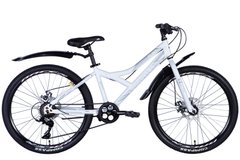 Велосипед сталь 24" Discovery FLINT DD рама-13" білий (матовий) з крилом Pl 2024