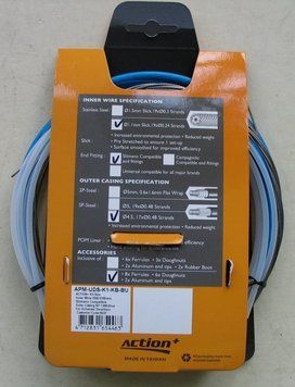Набор оплеток и тросов Ashima Action+ [Blue], Gear &Oslash;1.2 mm