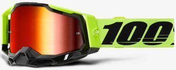 Окуляри 100% RACECRAFT 2 Goggle [Neon Yellow], Mirror Red Lens