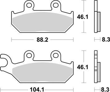 Гальмівні колодки SBS Upgrade Brake Pads, EVO Sinter/Sinter