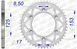 Звезда AFAM 520 Aluminium Chainwheel - Honda [Silver], 48z