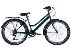 Велосипед сталь 26 Discovery PRESTIGE WOMAN Vbr рама-17" зелений з багажником задн St з крылом St 2024
