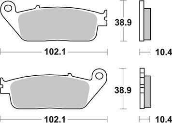 Гальмівні колодки SBS Performance Rear Brake Pads, Sinter