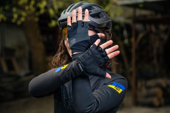 Рукавички ONRIDE Clutch, гелеві подушечки, сірий/чорний розмір L