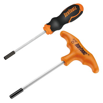 Набір інструментів Ice Toolz 12A5 для спиць 12A3 + 12A7. Під (шестигранний) ніпель 3/16 ". Звичайна ручка як на викрутку і Т-подібна