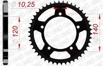 Зірка AFAM 525 Steel Chainwheel - Suzuki [Black], 41z