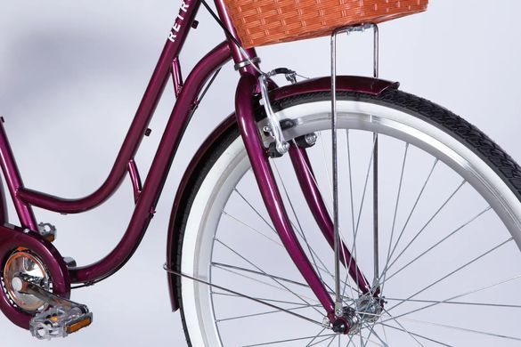 Велосипед ST 28" Dorozhnik RETRO PH рама-19" малиновый 2026
