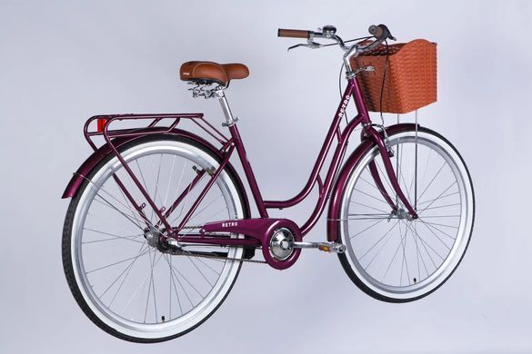 Велосипед ST 28" Dorozhnik RETRO PH рама-19" малиновый 2026