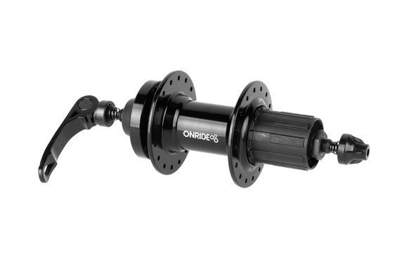 Втулка задня ONRIDE Hub 20R, під касету, HG, 32 отвори, disc, кульки, 135 QR, чорна