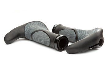 Грипсы ONRIDE HornGrip30, эргономичные с рожками, два замка, 140 мм, черный/серый