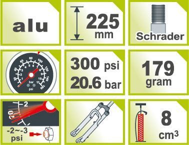 Насос для вилок та аморизаторів IceToolz A753, до 300psi / 20.6bar