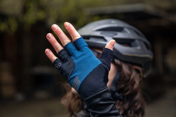 Перчатки ONRIDE Clutch, гелевые подушечки, серый/синий размер XL