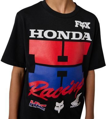 Футболка FOX Youth Short Sleeve Tee - HONDA&reg; [Ultra Black], YL