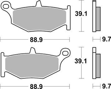 Тормозные колодки SBS Performance Rear Brake Pads, Sinter