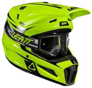 Шлем LEATT Moto 3.5 Helmet + Goggle [Neon Yellow], XS