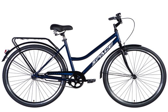 Велосипед сталь 28" SPACE VOYAGER (049) гальмівна рама-19" синій з багажником задн St з крылом St 2024