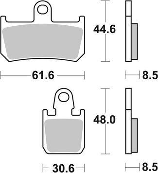 Гальмівні колодки SBS Performance Front Brake Pads, EVO Sinter