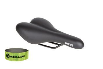 Седло ONRIDE Nap, рамки сталь, черное, 272 х 155 мм + светоотражающая полоска KLS 3M 30 см