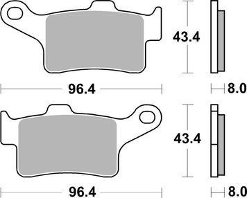 Гальмівні колодки SBS Performance Front Brake Pads, Sinter